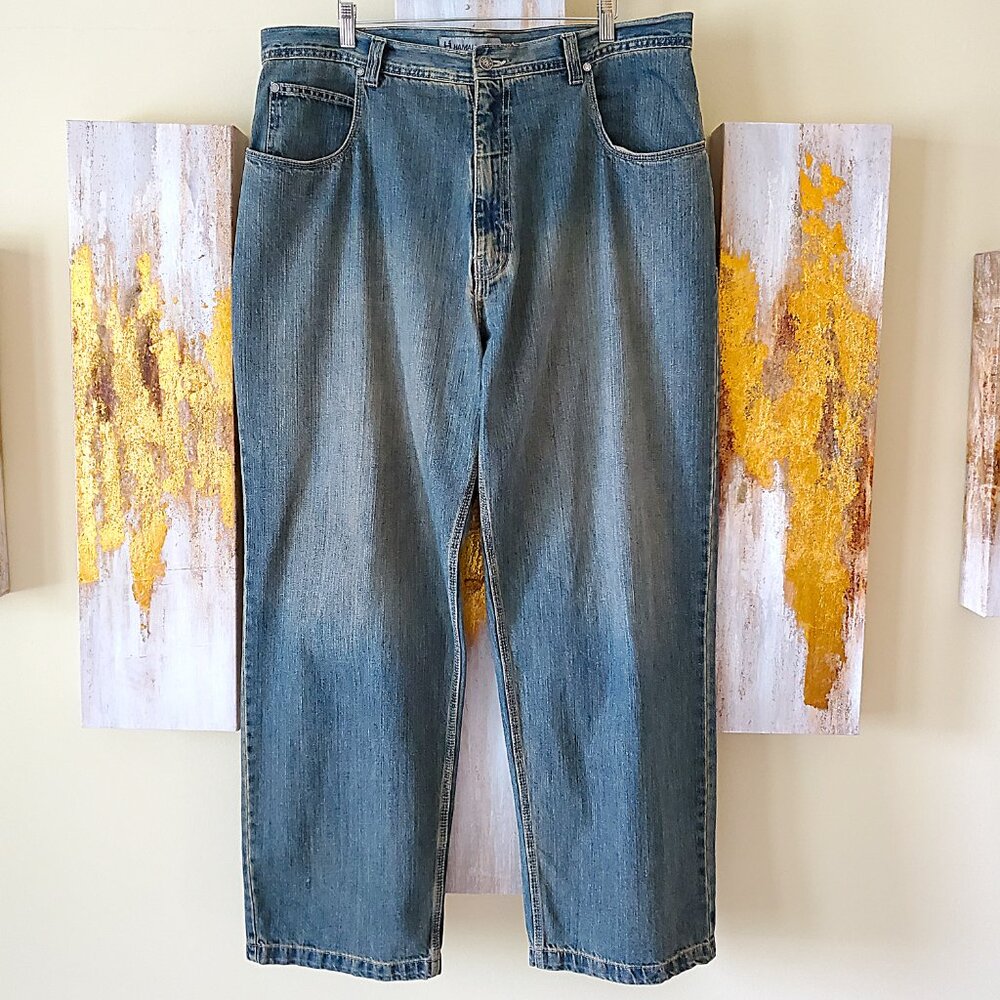 Hamali Green/Blue Vintage Y2K Straight Jeans SZ 40